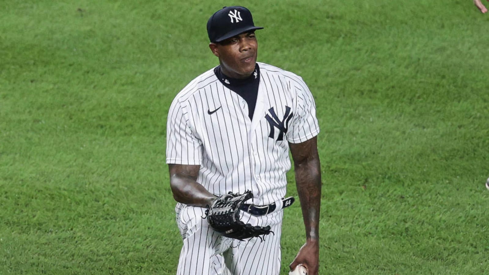 Aroldis Chapman suspended three games for throwing at Rays