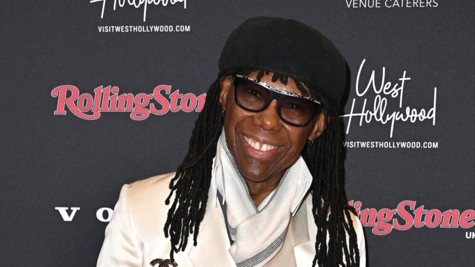 Nile Rodgers prepared to have bum pinched by Sir Rod Stewart at Glastonbury