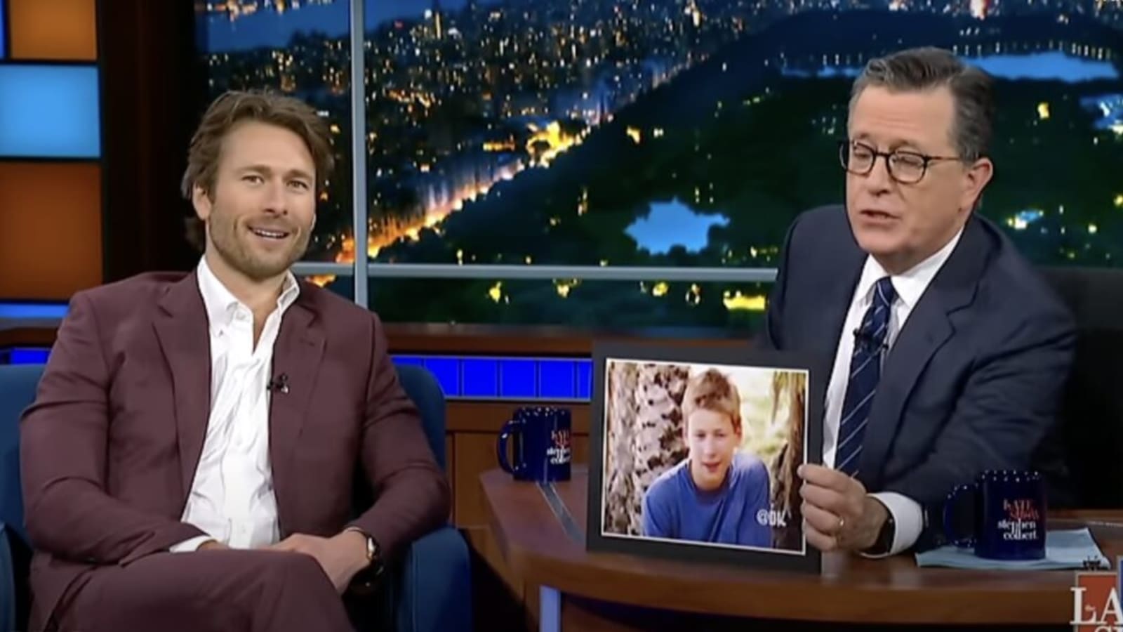 Stephen Colbert Unearths Rare Clip of Glen Powell on Reality TV as a