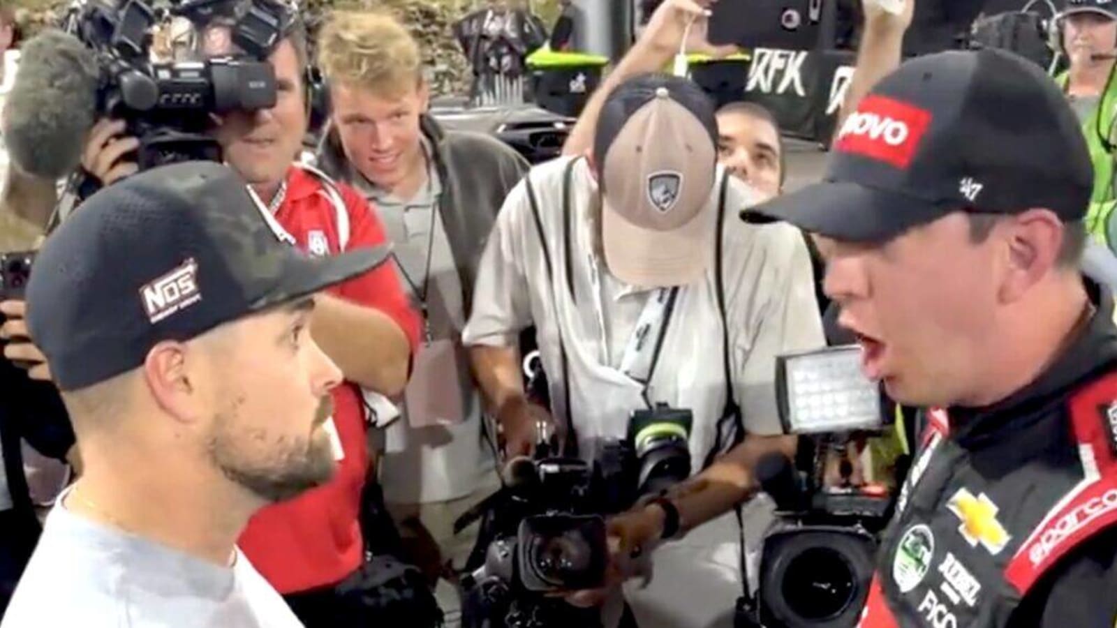 NASCAR Stars Kyle Busch & Ricky Stenhouse Jr. Brawl After All-Star Race (Video)