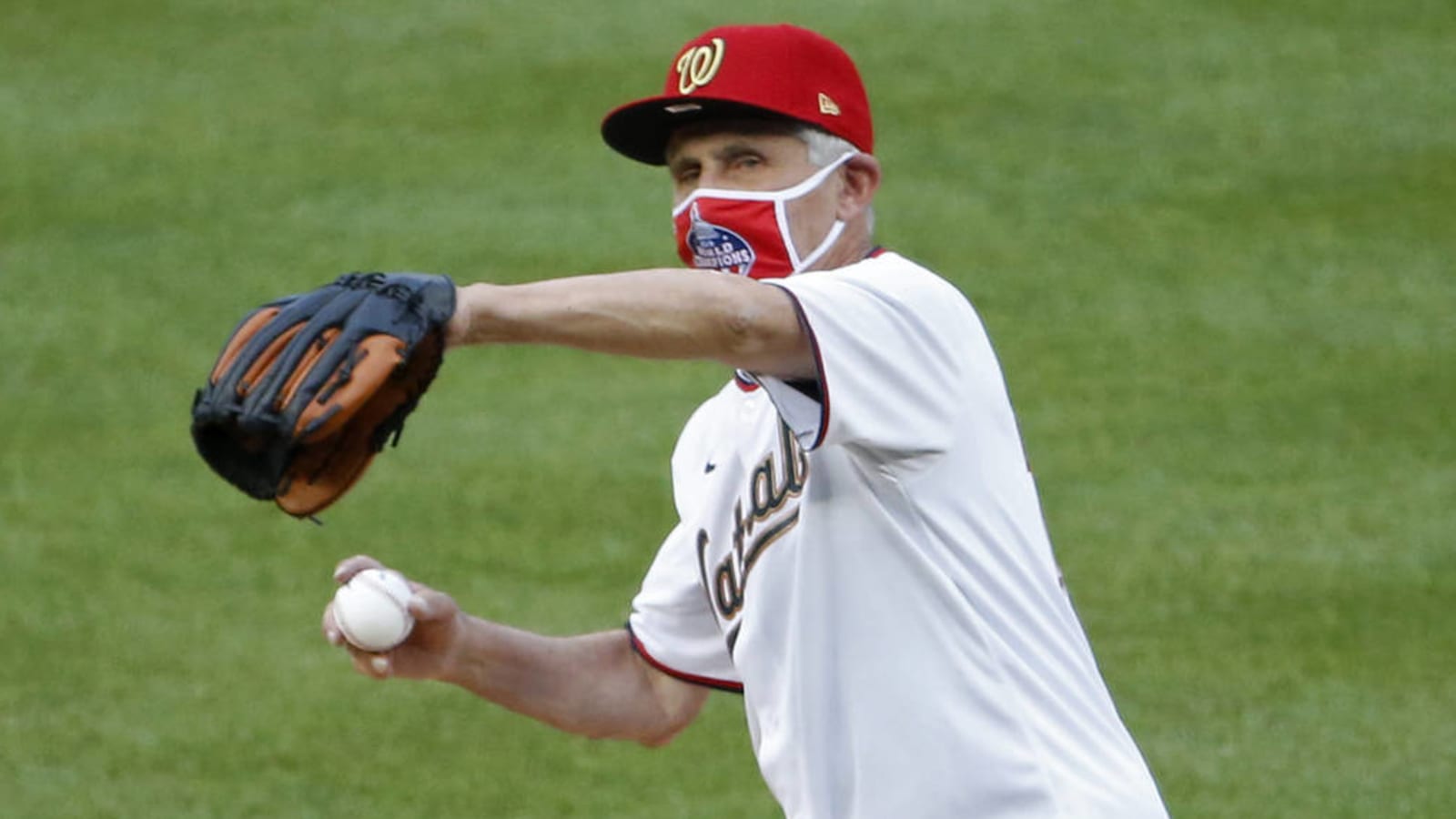 Dr. Anthony Fauci jokes about horrible first pitch