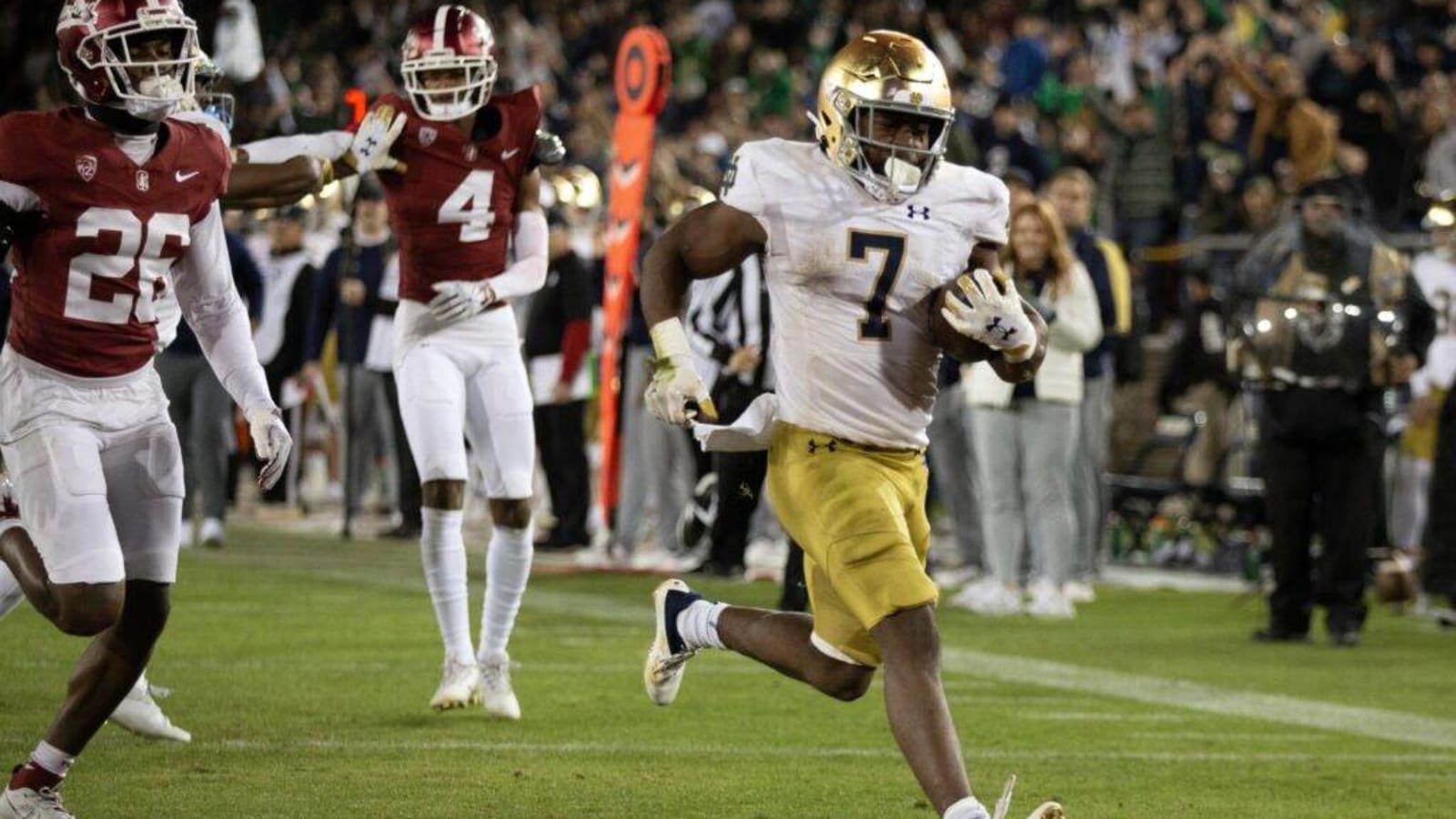 Audric Estime Shines in Leading the Irish Past Stanford