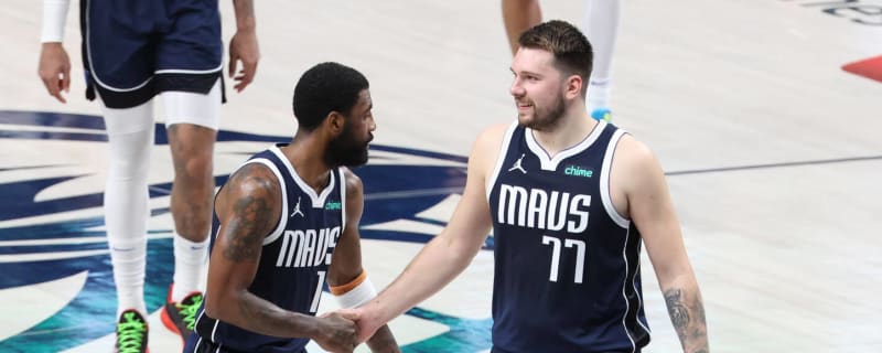Watch: Luka Doncic, Kyrie Irving lead dominant first-half effort
