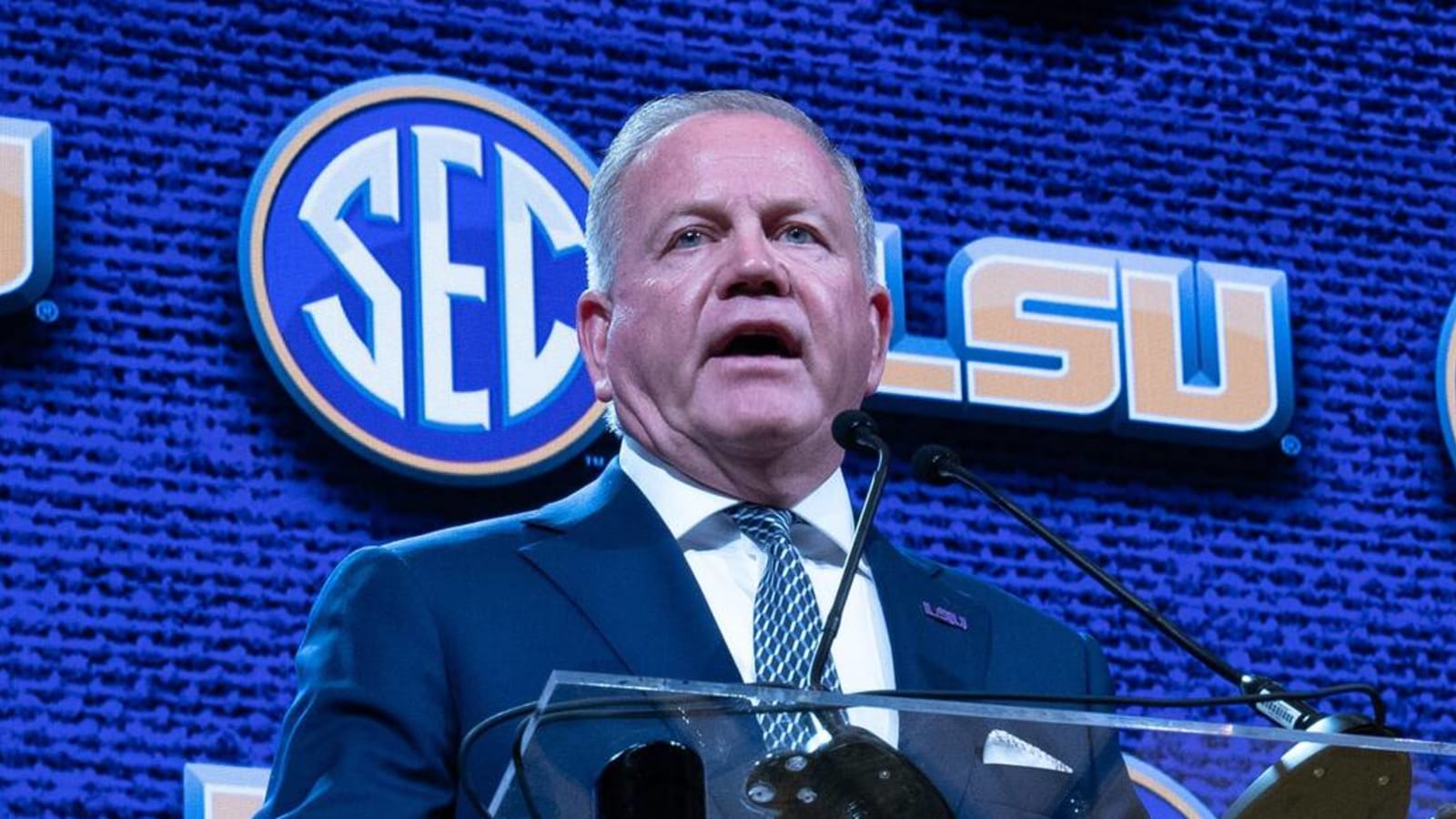 Brian Kelly explains why LSU isn't on the level of SEC rivals Alabama, Georgia