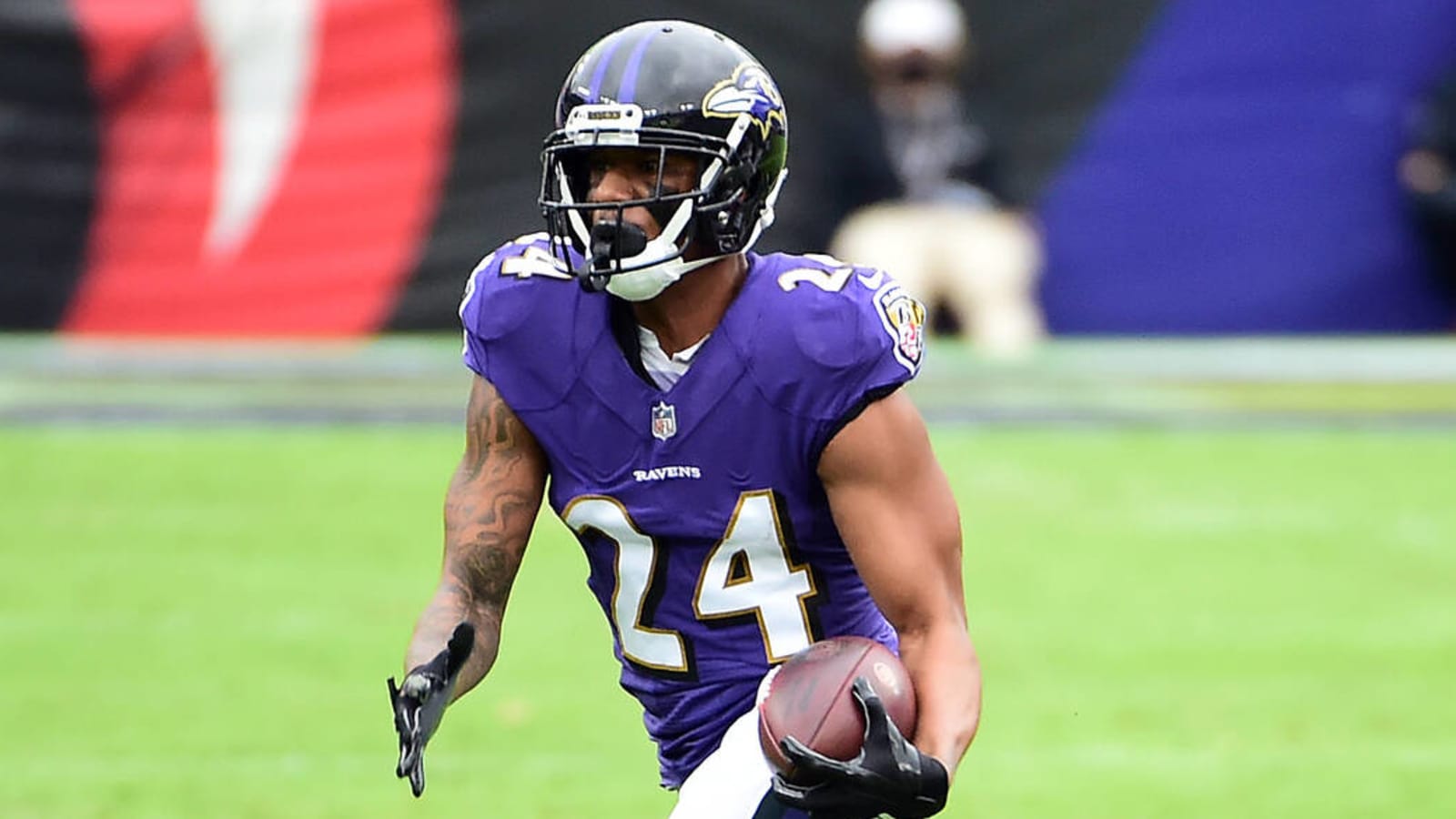 Ravens star CB Marcus Peters returns to practice