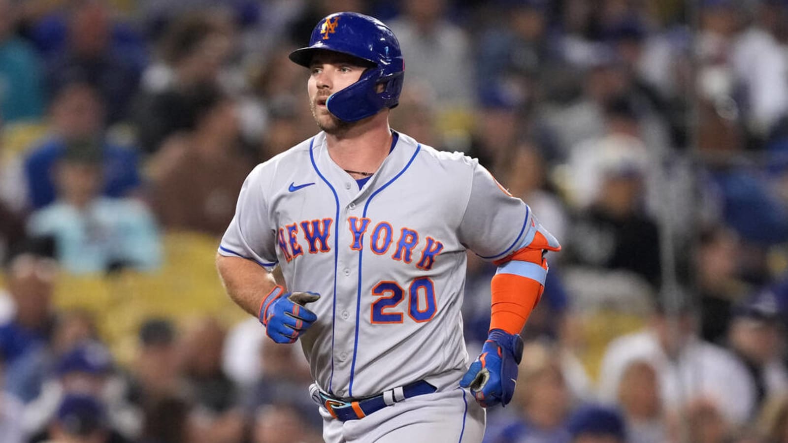 Watch: Mets star Pete Alonso leaves game after being hit by pitch