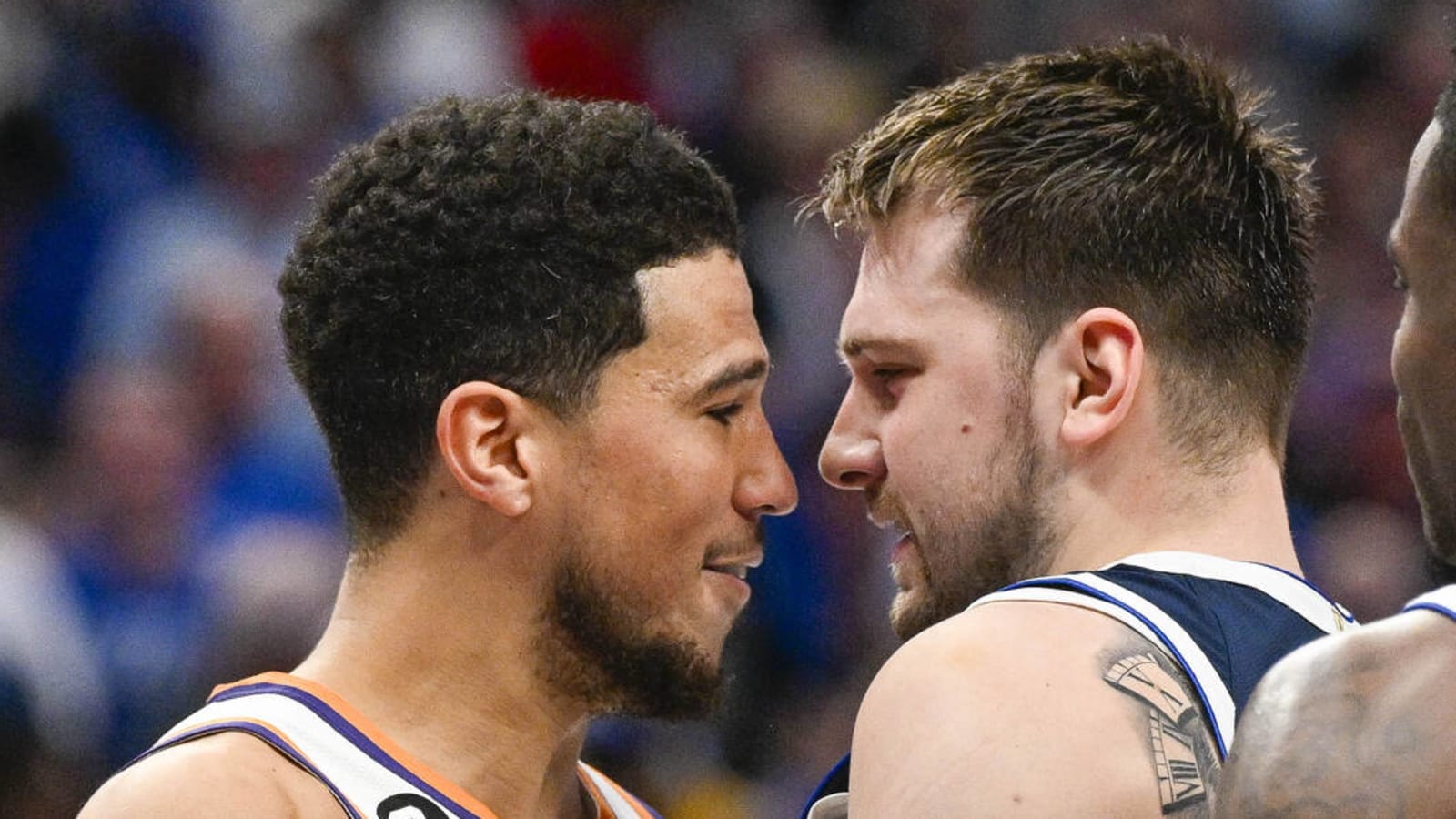 Doncic, Booker trade harsh words following dustup