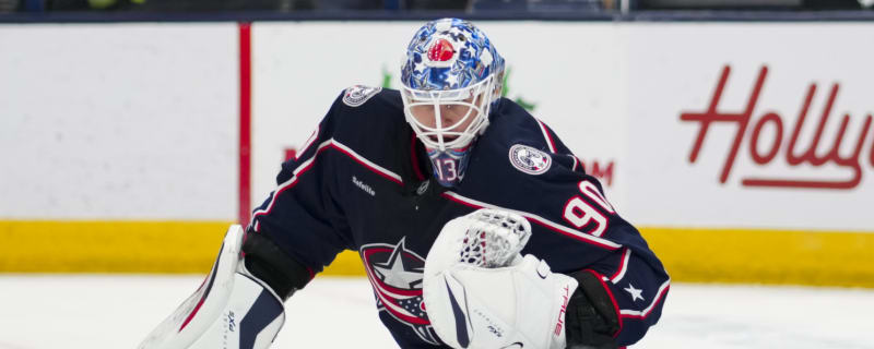Watch: Blue Jackets goalie Elvis Merzlikins throws punches during fight