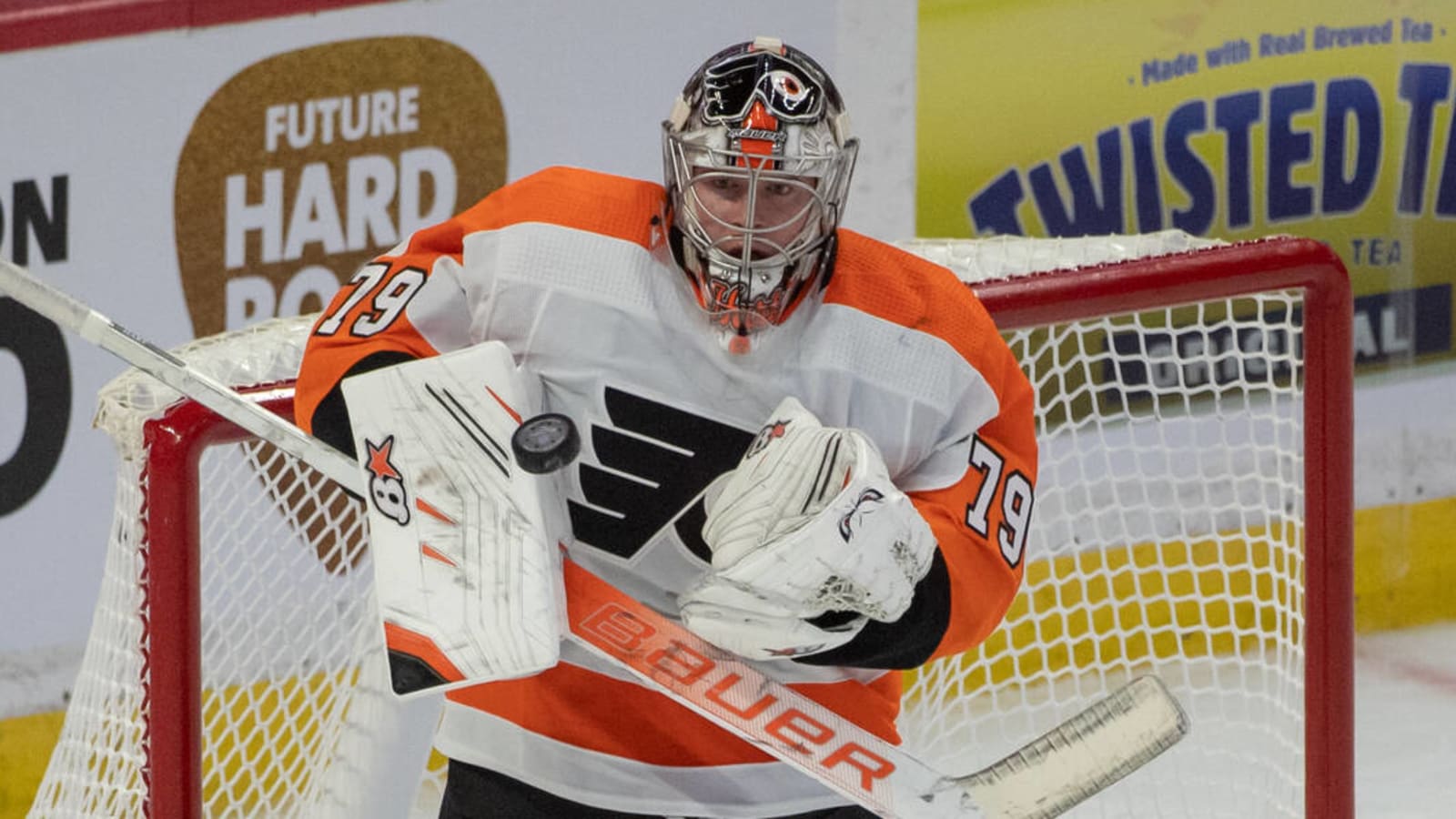 Carter Hart out Tuesday with illness; Samuel Ersson called up