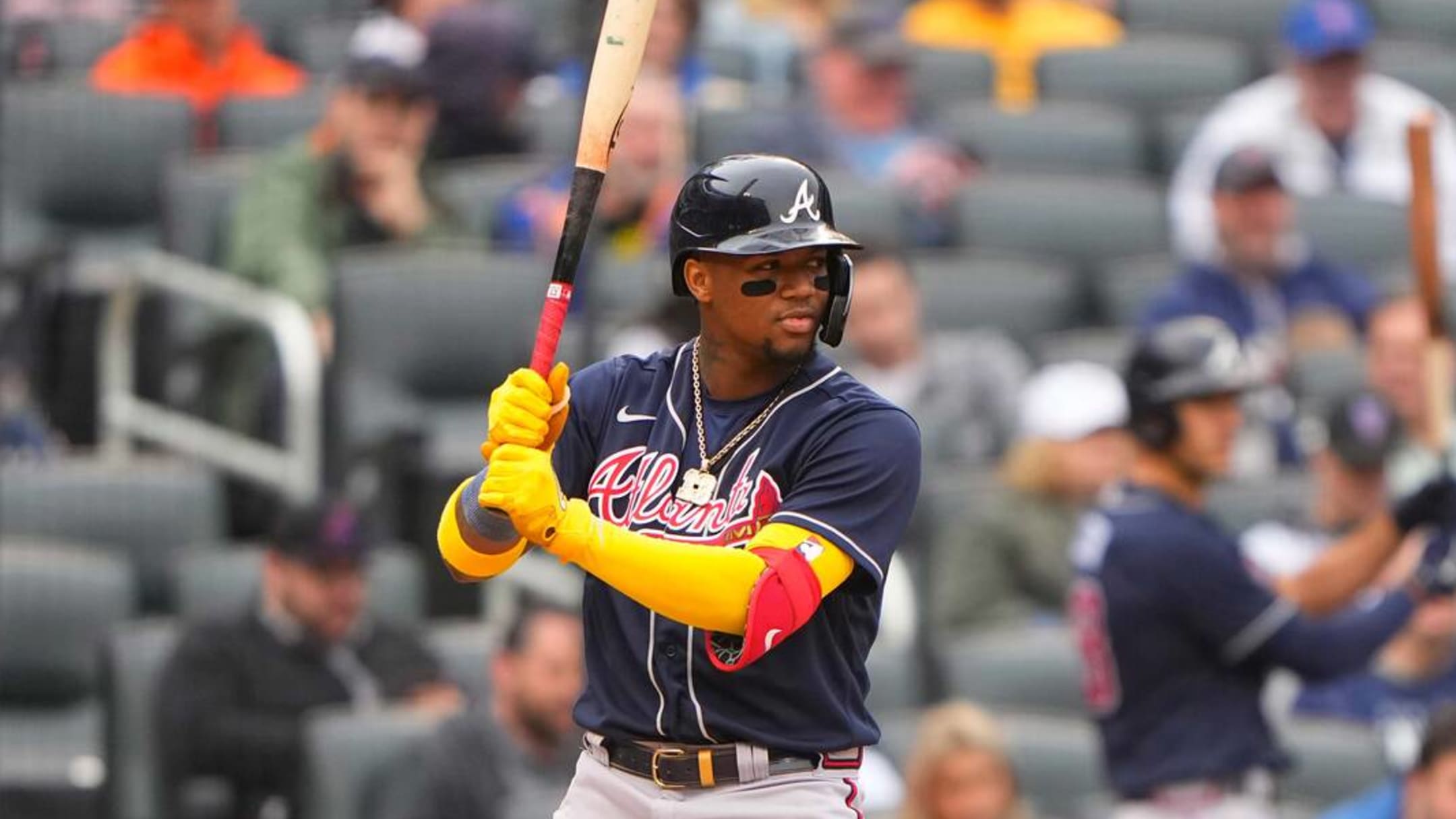 Ronald Acuña Jr. CRUSHES his first HR of season while FALLING DOWN! 