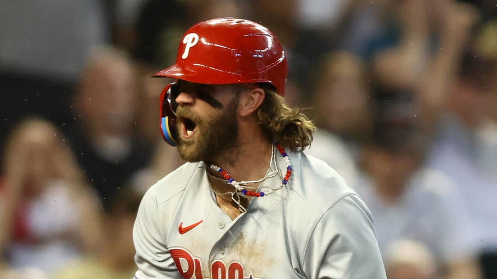 Watch: Bryce Harper scores first run of Game 3 on wild pitch