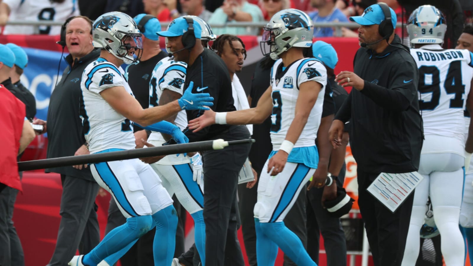 Adam Thielen Praises Hunter Renfrow and Embraces Leadership Role as Panthers Receiver Room Evolves