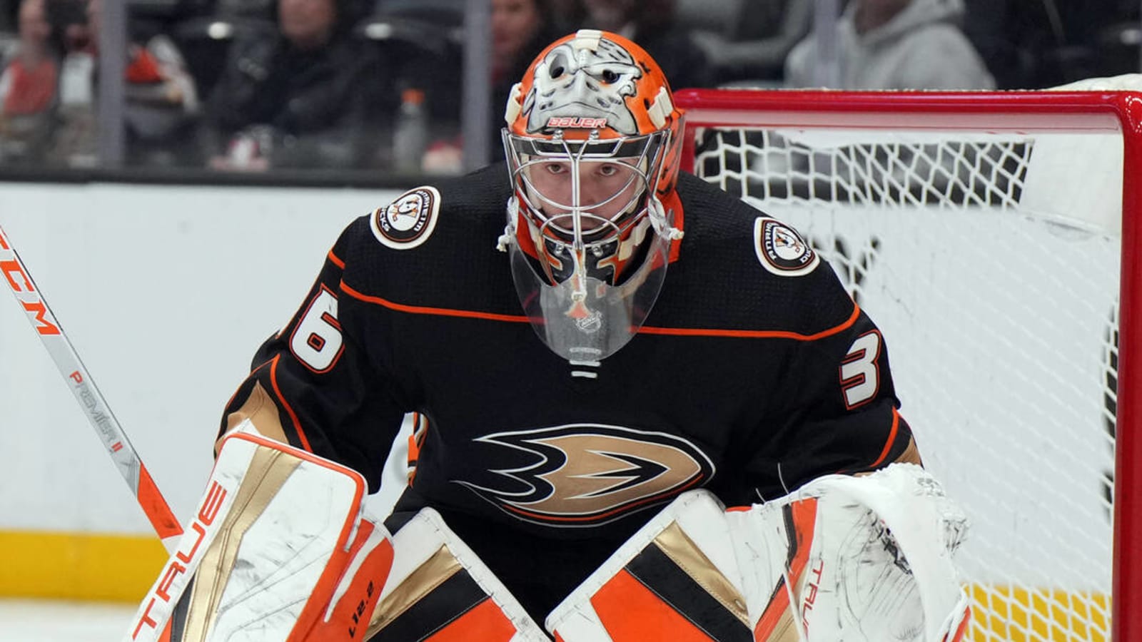 Where will John Gibson tend goal in 2022-23?