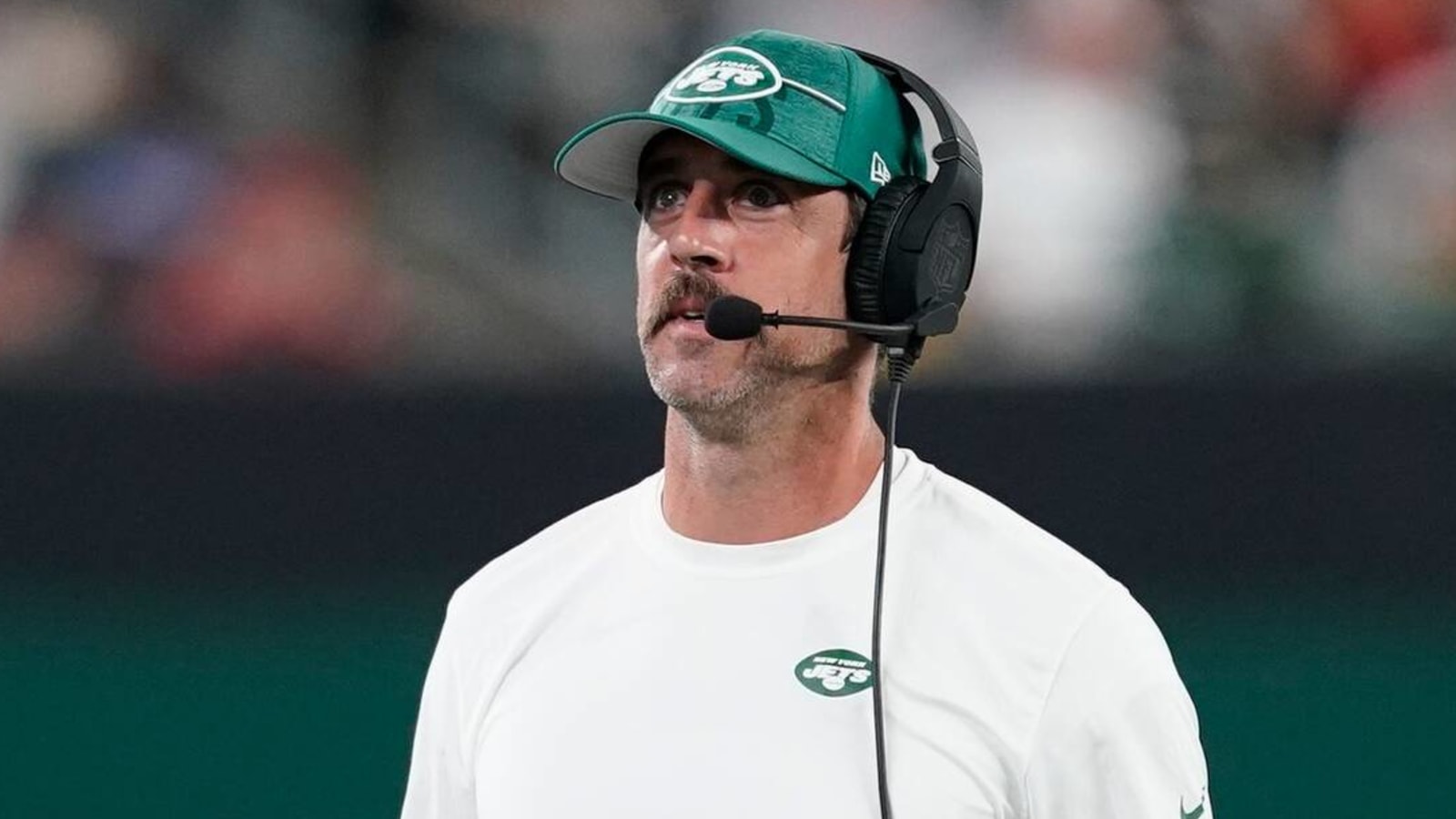 Jets' Aaron Rodgers reacts to playing in preseason finale