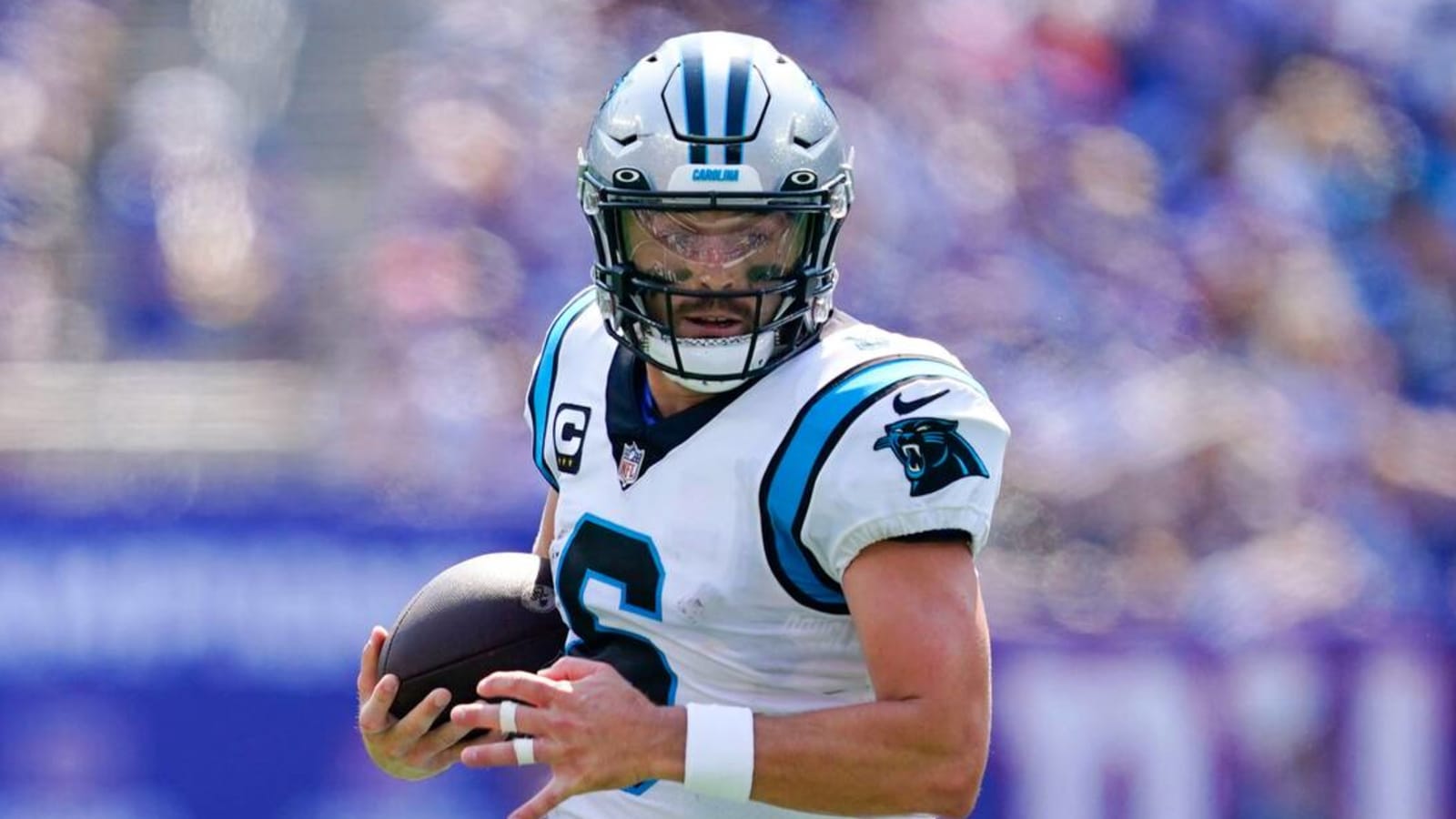 Mayfield unsure how Panthers handle 'looming question' at QB