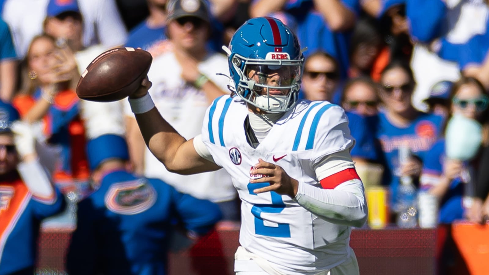 Watch: Ole Miss QB Jaxson Dart INTs wreck team's CFP hopes