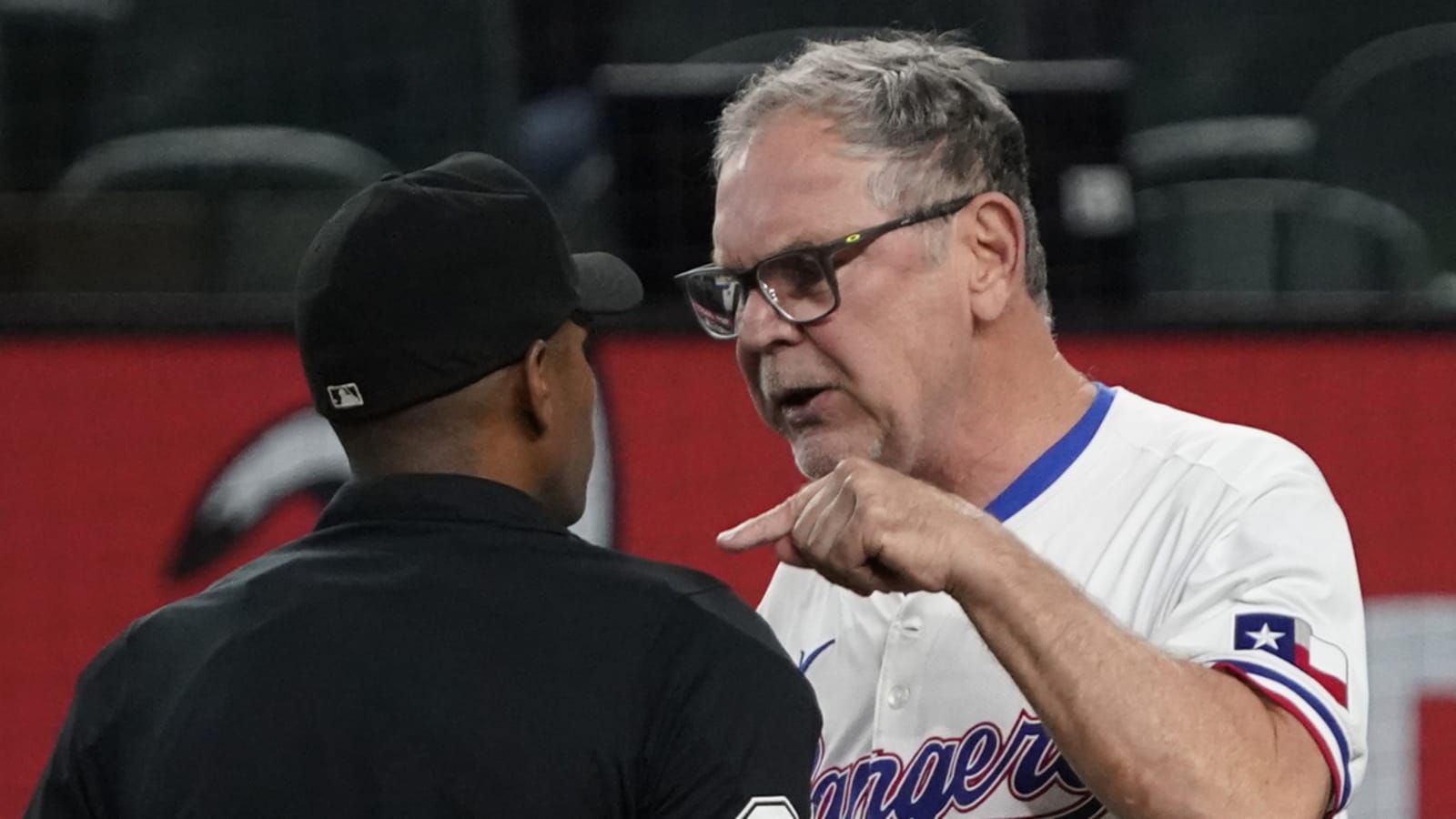 Watch: Rangers manager goes off on umpire after getting ejected