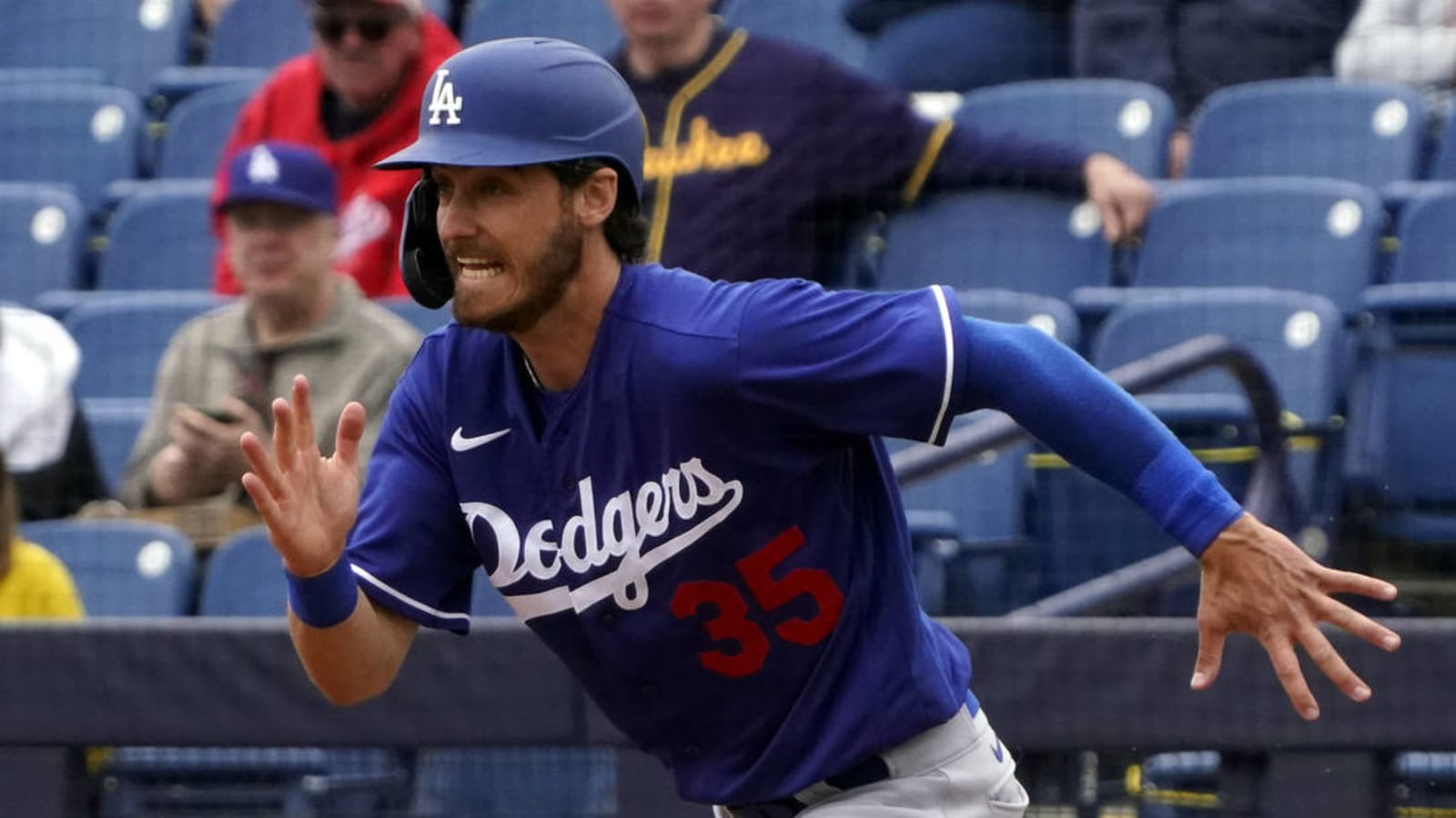 Dodgers' Cody Bellinger has started running