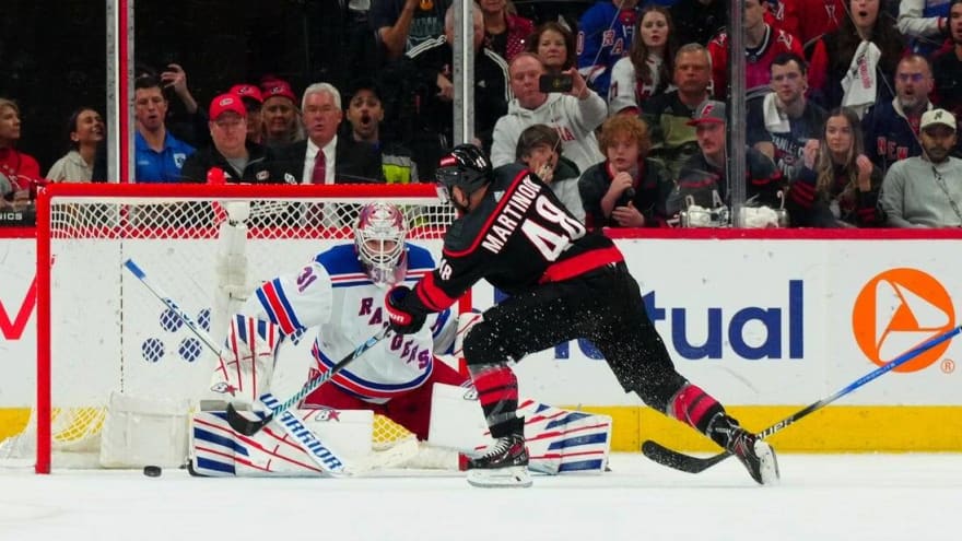 Hurricanes keep season alive, edge Rangers in Game 4