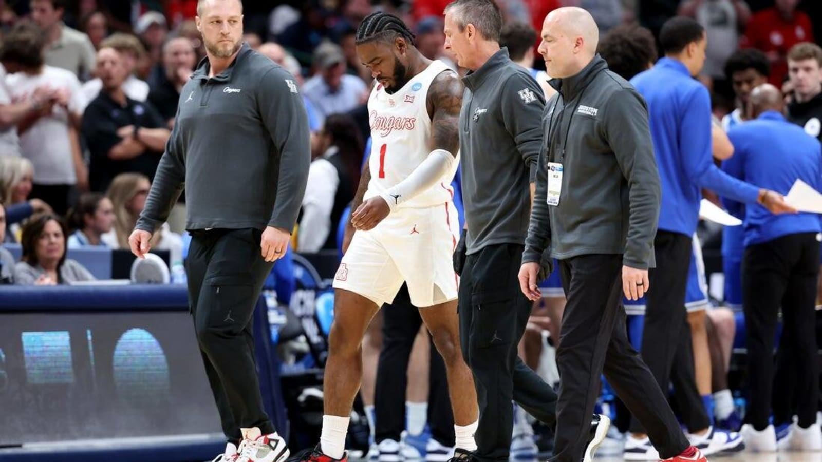 Houston All-American G Jamal Shead sprains ankle vs. Duke