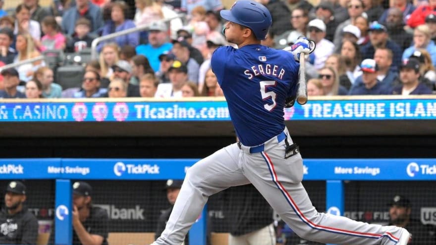 Corey Seager homers twice as Rangers end skid, top Twins