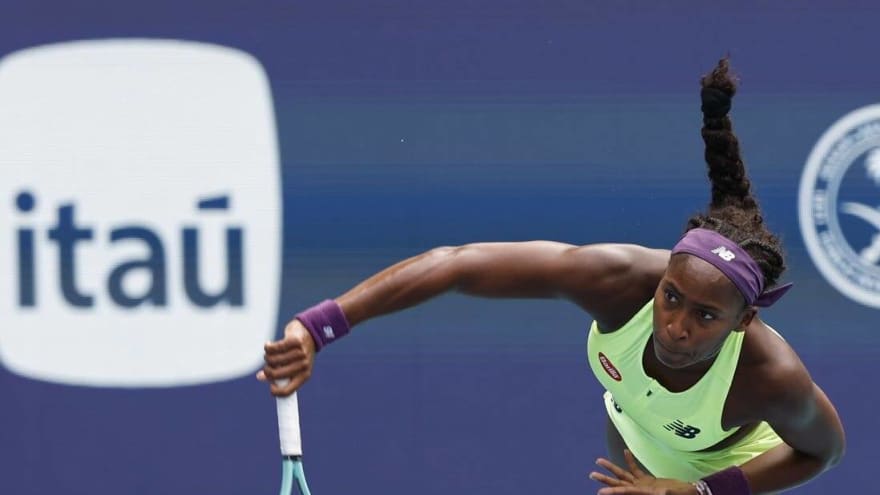 Coco Gauff working on serve, still wins in Rome