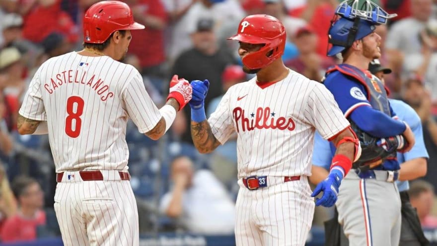 Phillies clobber Rangers for fifth straight win