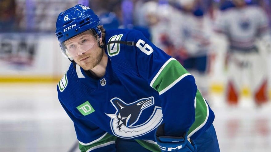 Report: Canucks F Brock Boeser (blood clot) out for playoffs