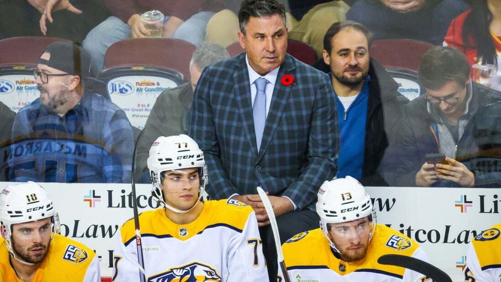 Predators coach Andrew Brunette (personal) away from team