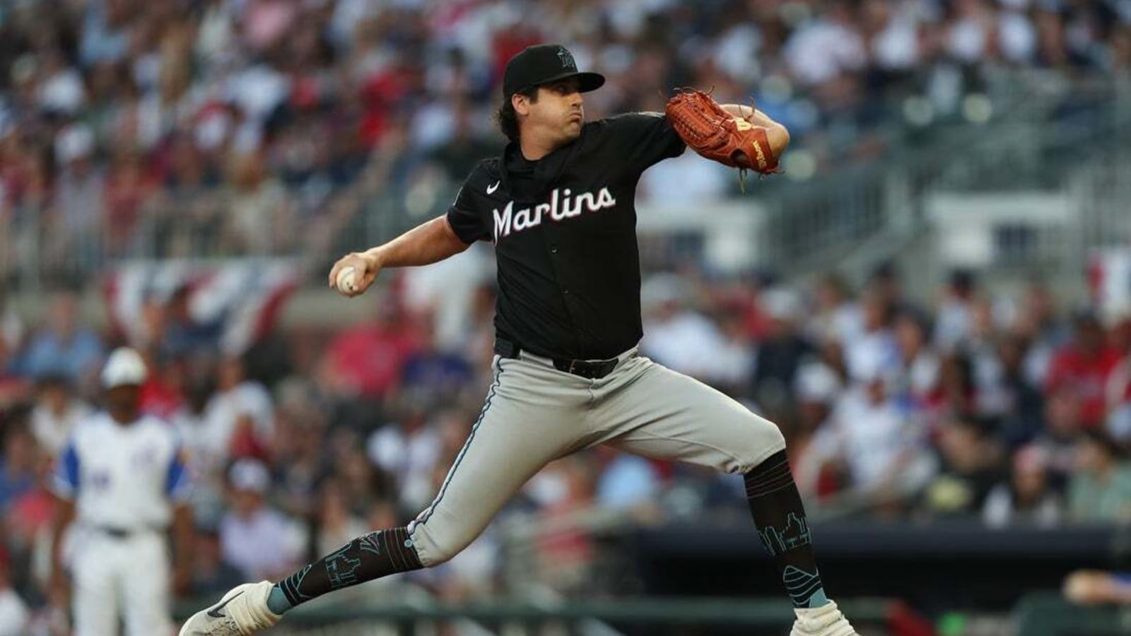 Cal Quantrill homers twice as Marlins shut out Braves