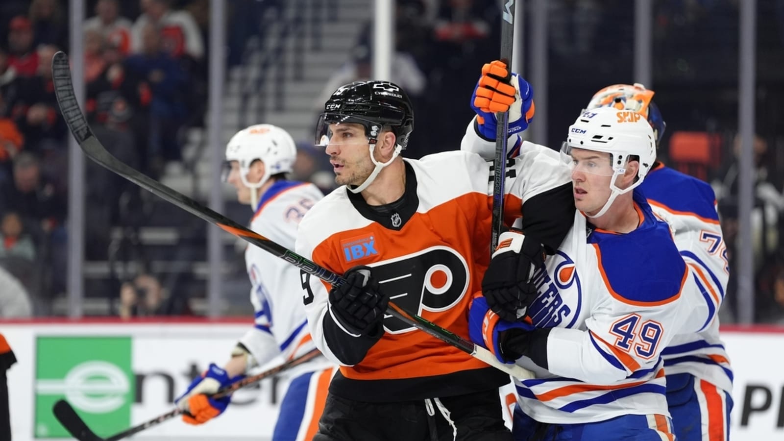 Owen Tippett&#39;s two goals lead Flyers past Oilers