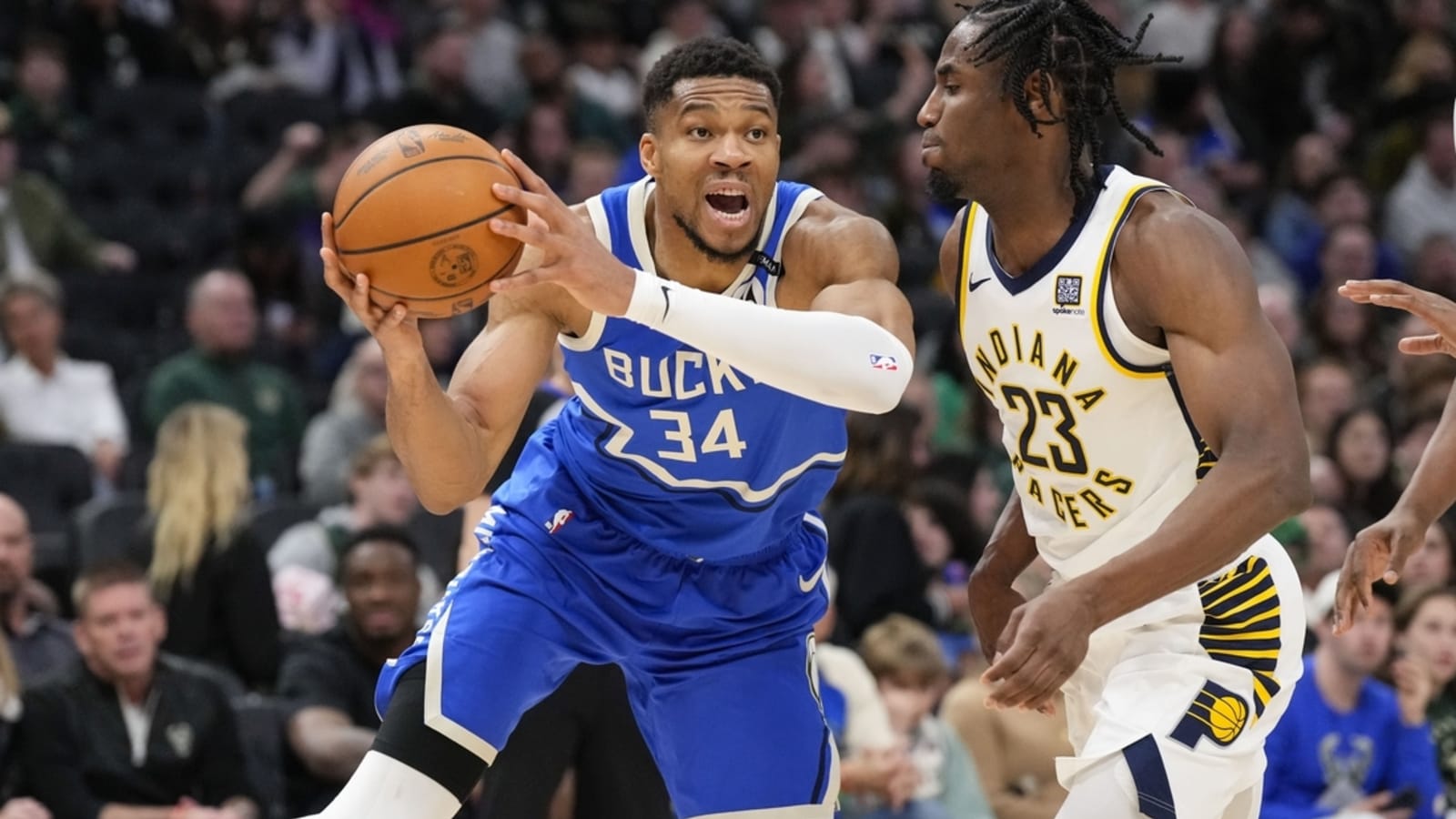 Giannis Antetokounmpo helps Bucks prevail over Pacers