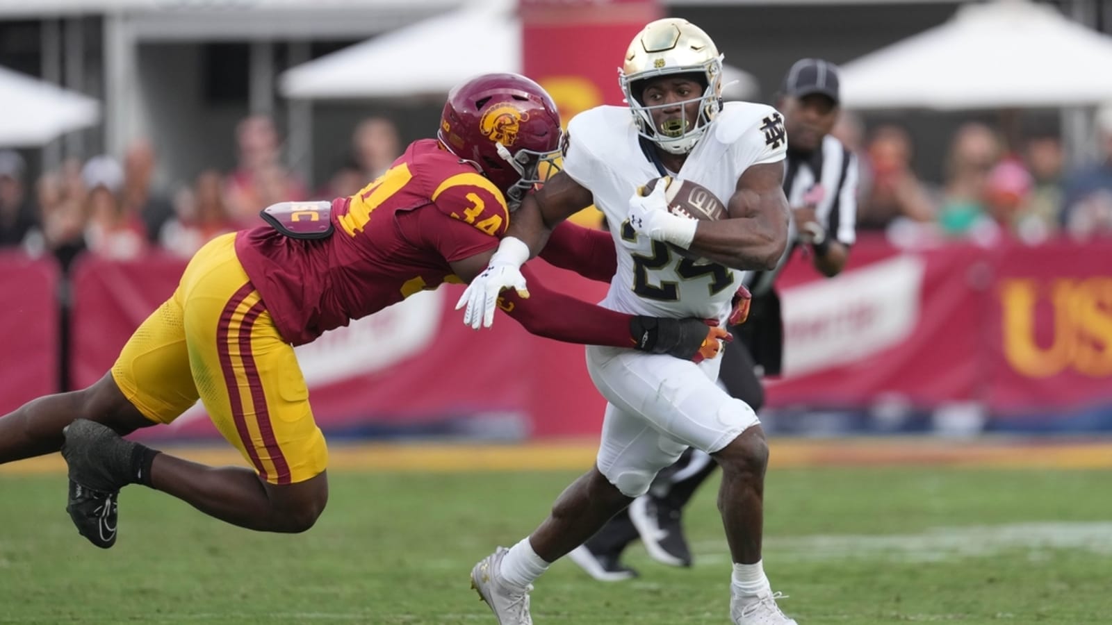 No. 5 Notre Dame beats USC, eyes playoff bye