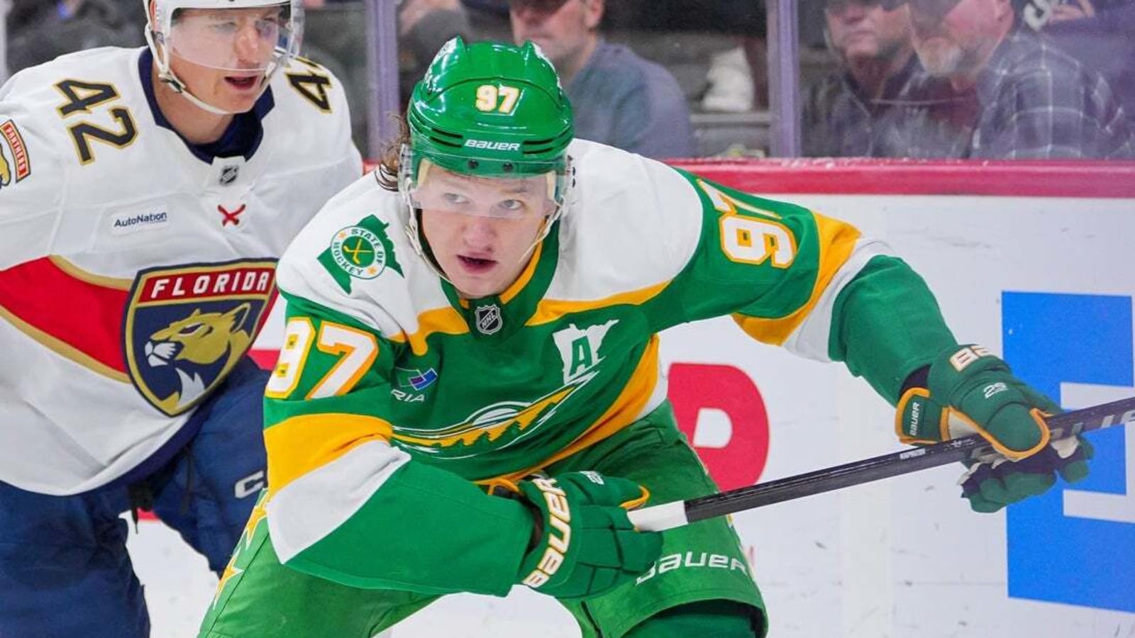 Wild F Kirill Kaprizov resumes skating after surgery