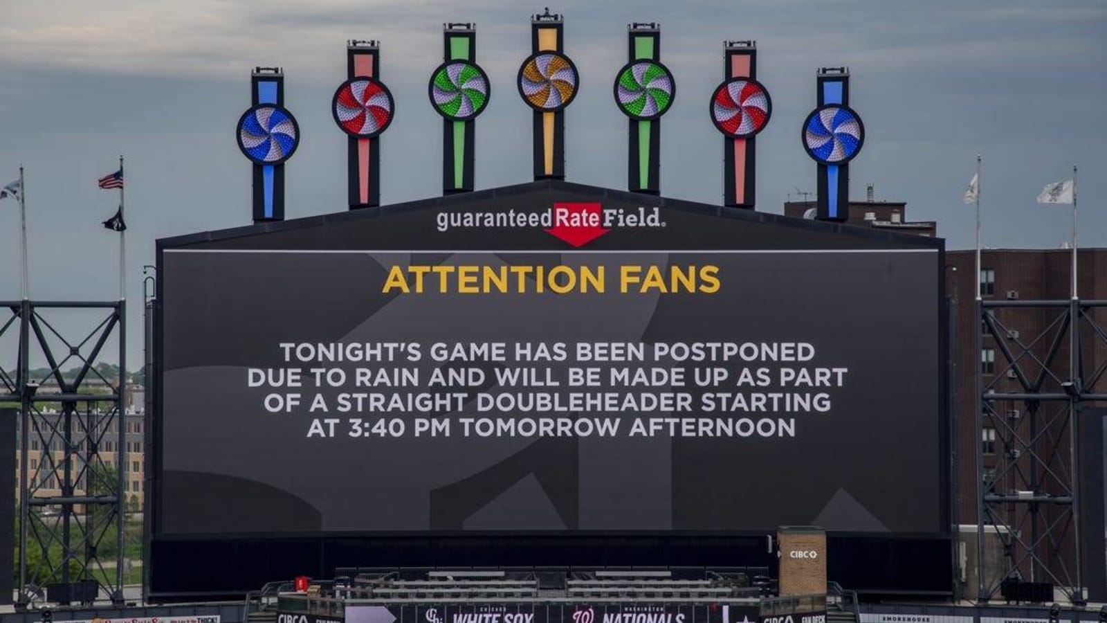 Nationals-White Sox opener postponed; doubleheader Tuesday