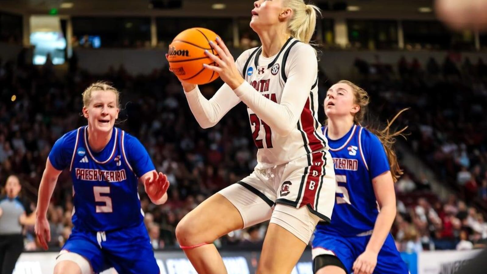 Chloe Kitts, No. 1 South Carolina jolt Presbyterian