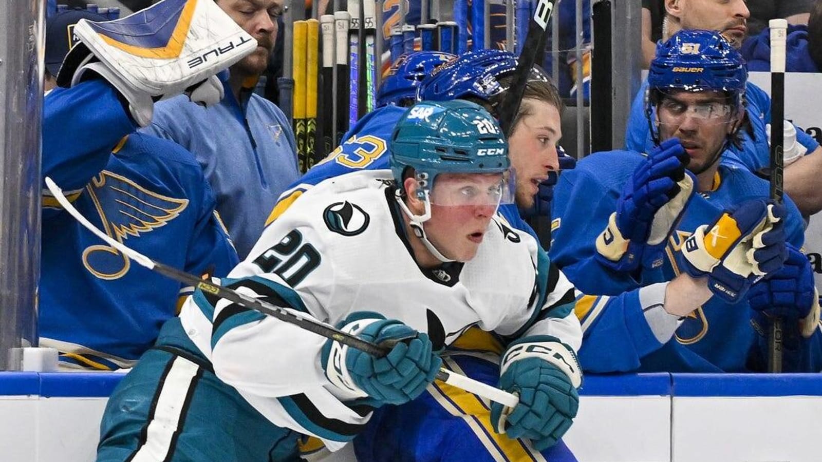 Sharks halt skid with shutout win over Blues