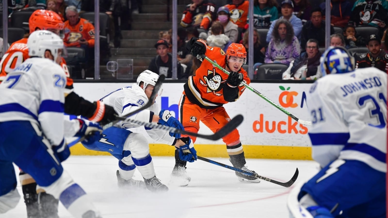 Frank Vatrano has plenty to celebrate as Ducks rip Lightning
