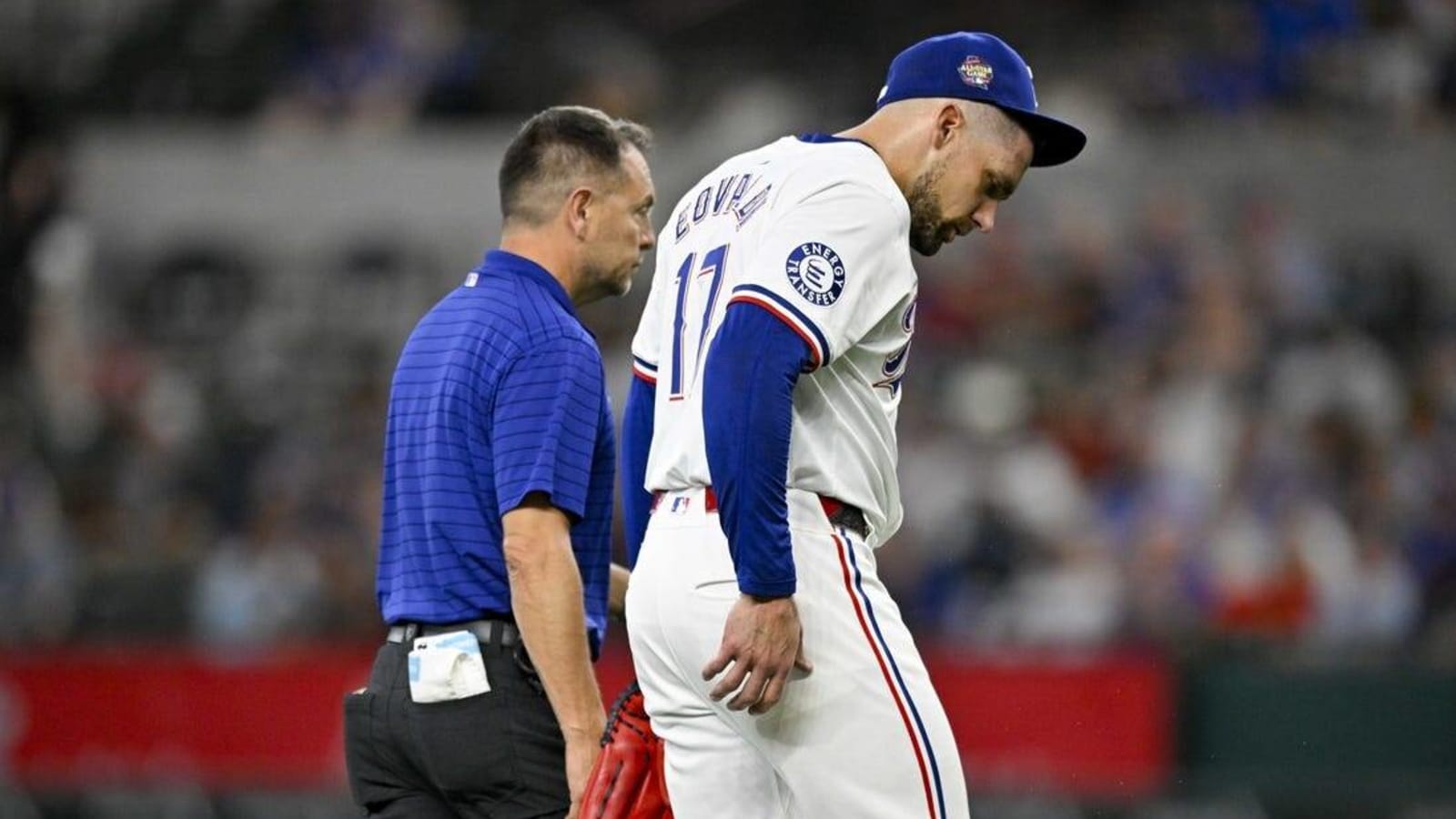 Rangers RHP Nathan Eovaldi (groin) heads to 15-day IL