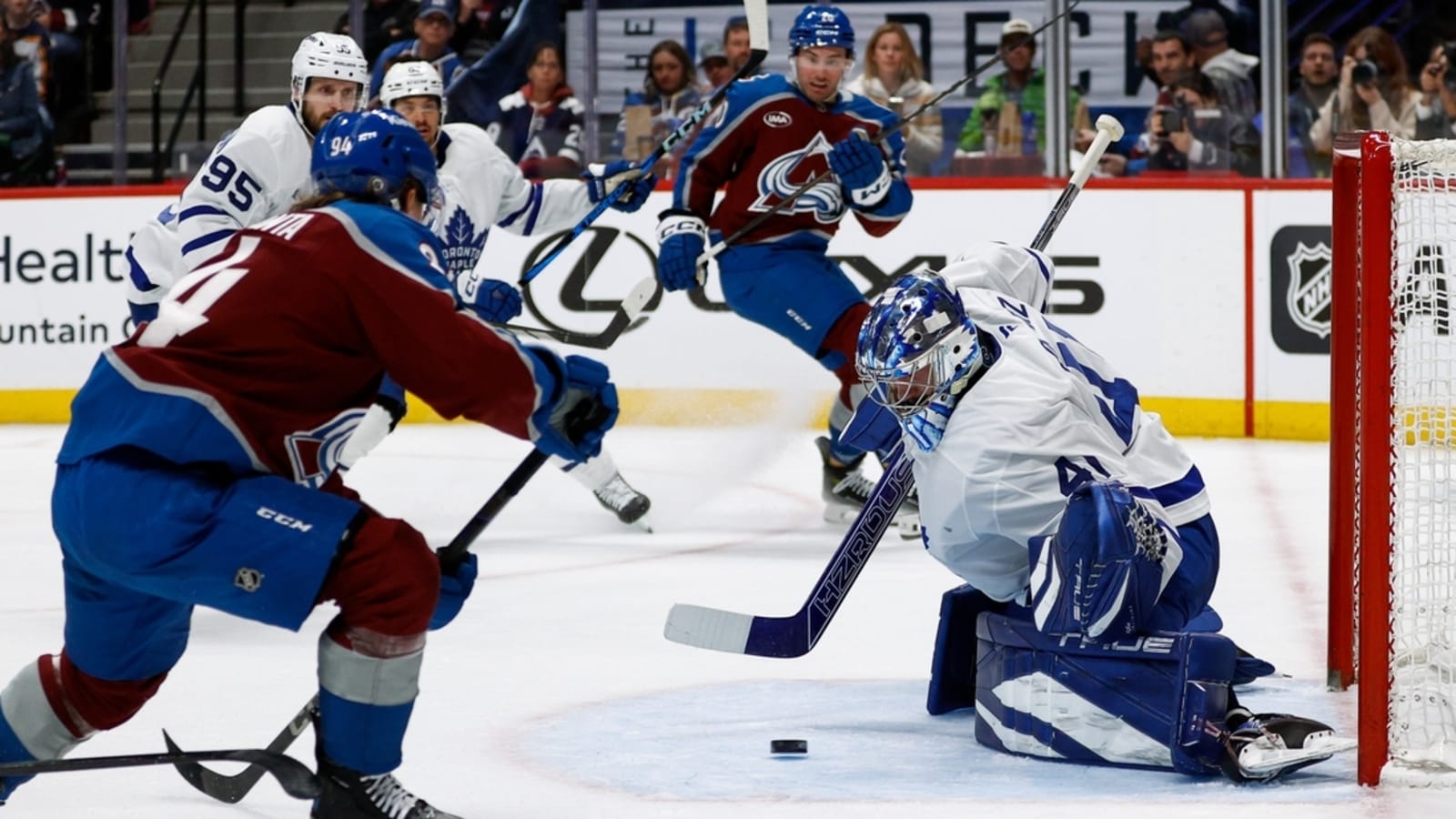 Valeri Nichushkin&#39;s hat trick carries Avalanche past Maple Leafs