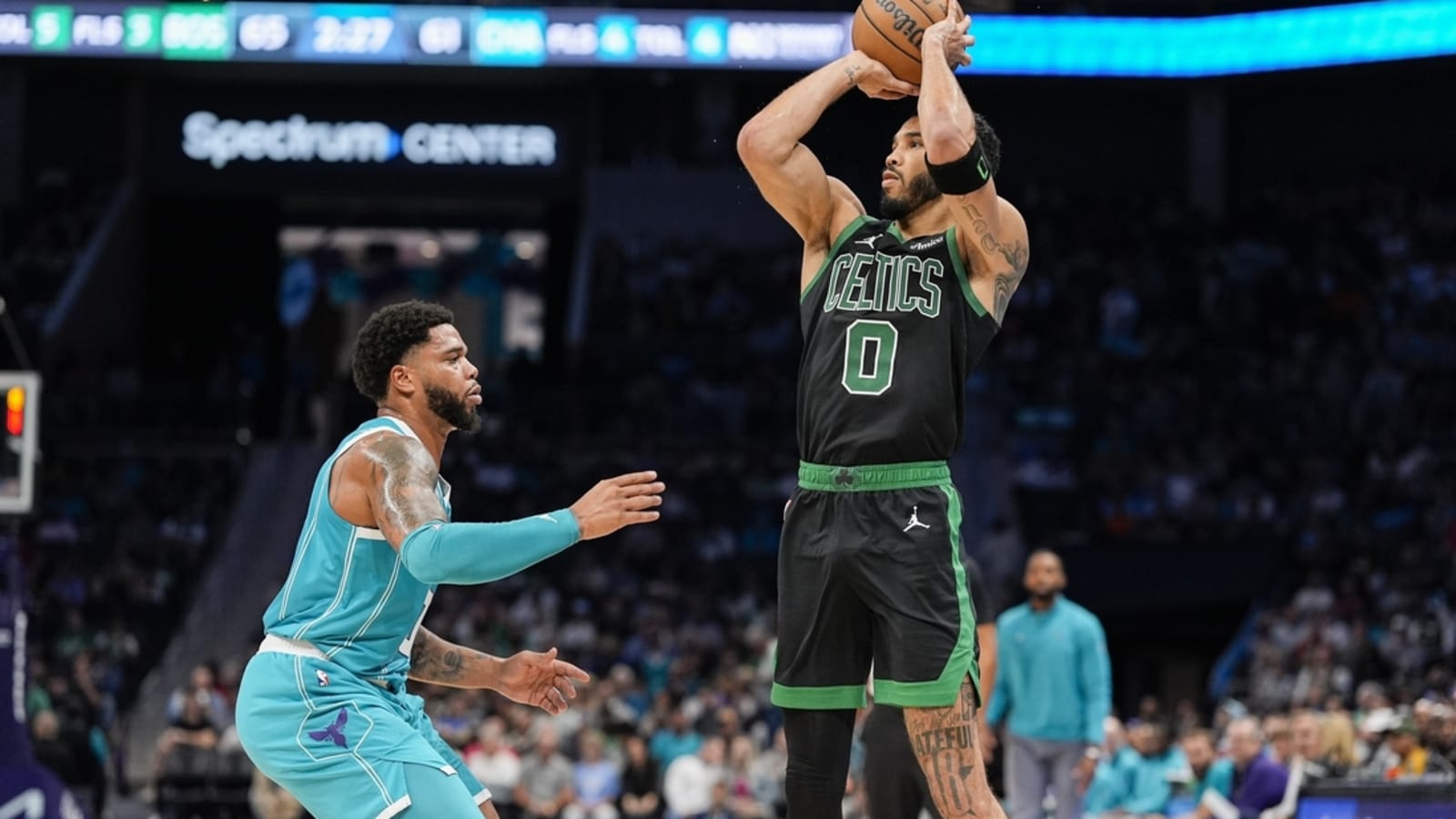 Jayson Tatum, Jaylen Brown help Celtics down Hornets