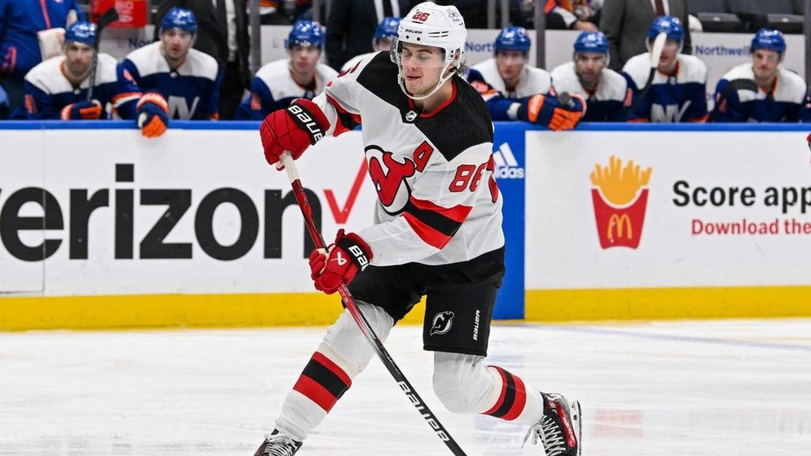 Devils star Jack Hughes (upper body) out vs. Leafs