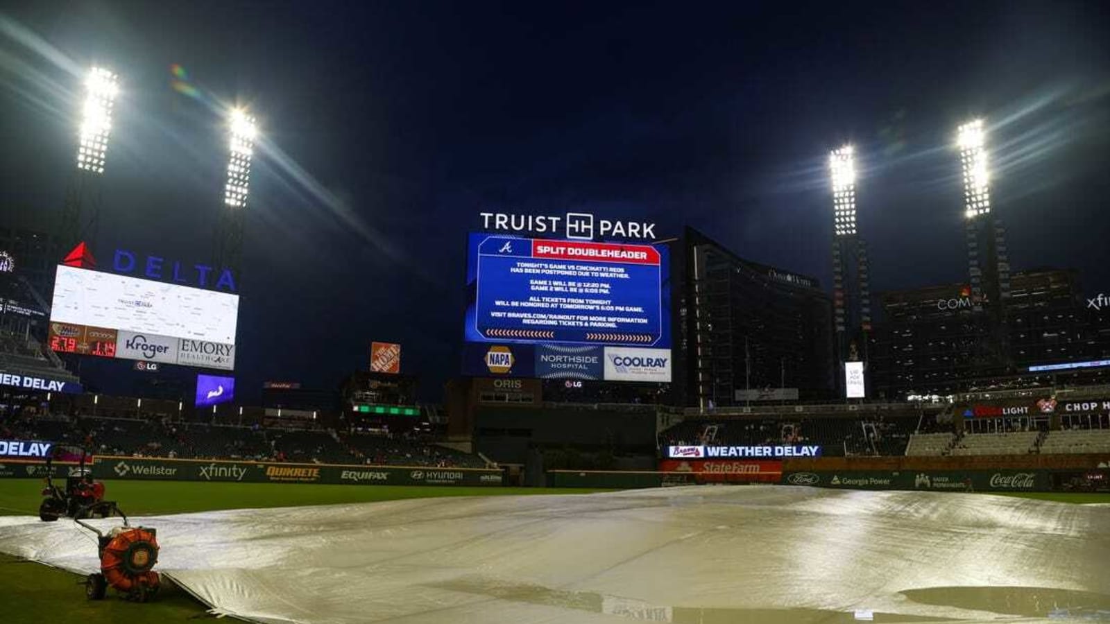 Braves-Reds postponed, doubleheader set for Wednesday