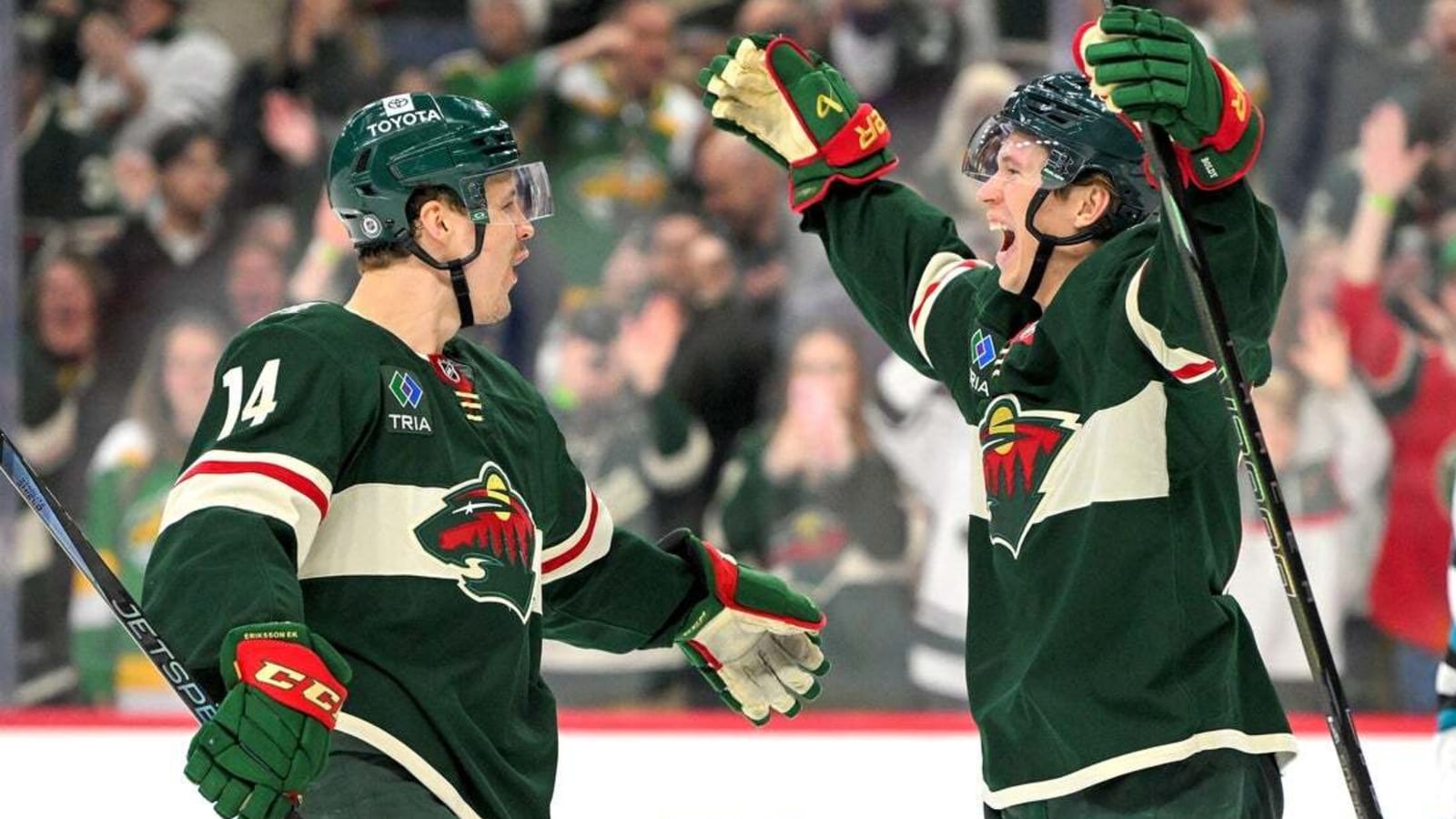 NHL roundup: Joel Eriksson Ek scores 4, Wild top Sharks 8-7 in OT