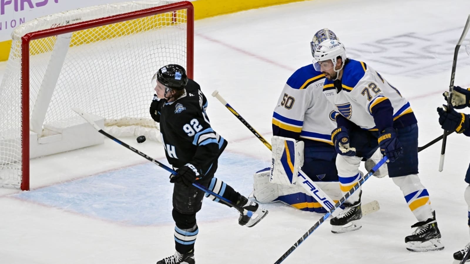 Clayton Keller vaults Utah Hockey Club past Blues