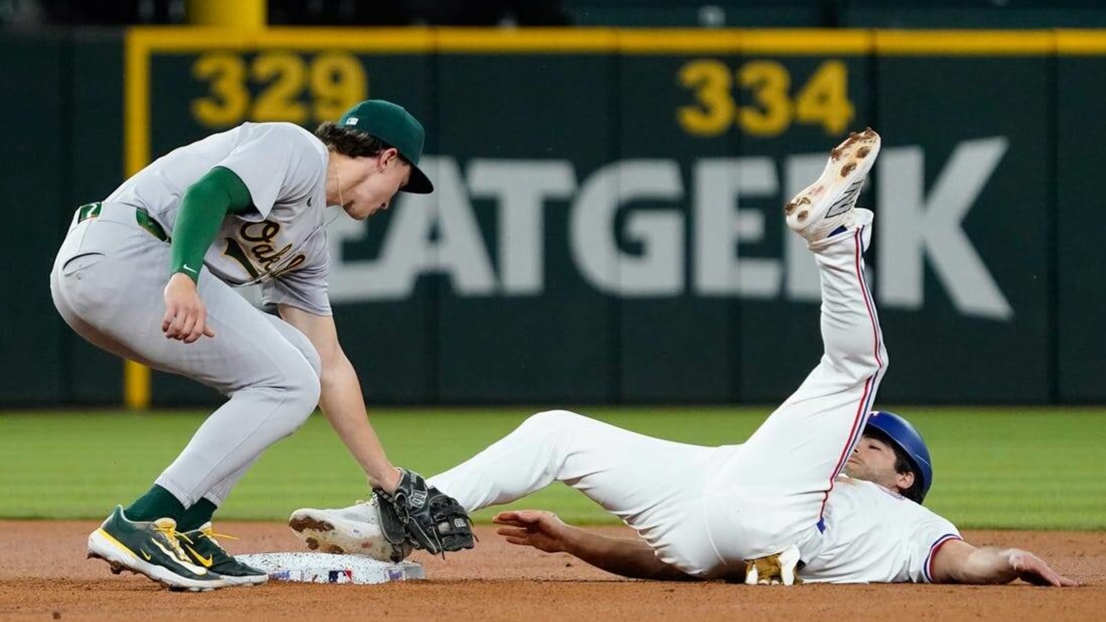 Shea Langeliers&#39; 3 homers power A&#39;s over Rangers