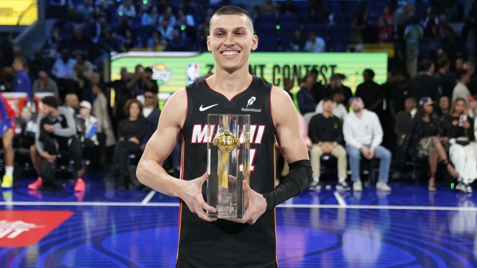 Heat&#39;s Tyler Herro wins 3-point contest; Cavs duo takes skills challenge