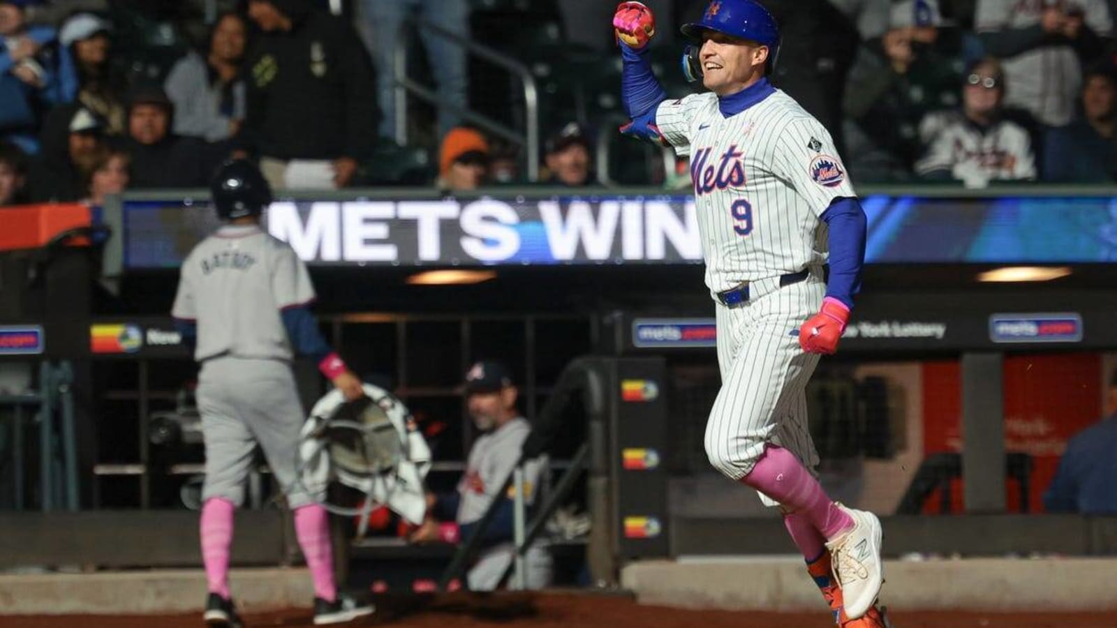 Mets avert sweep by Braves on Brandon Nimmo&#39;s walk-off HR