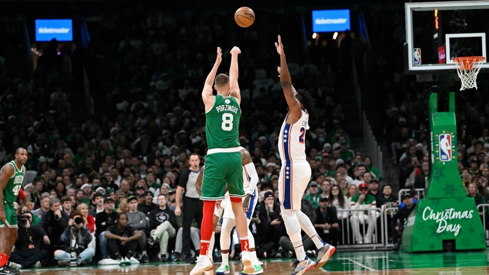 Celtics C Kristaps Porzingis injures ankle vs. 76ers