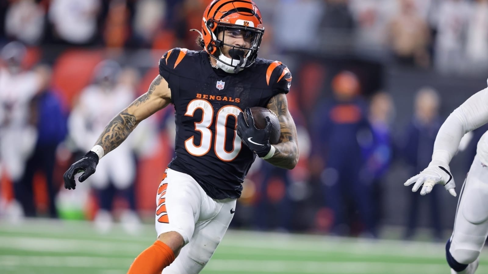 Bengals leading rusher Chase Brown (ankle sprain) exits